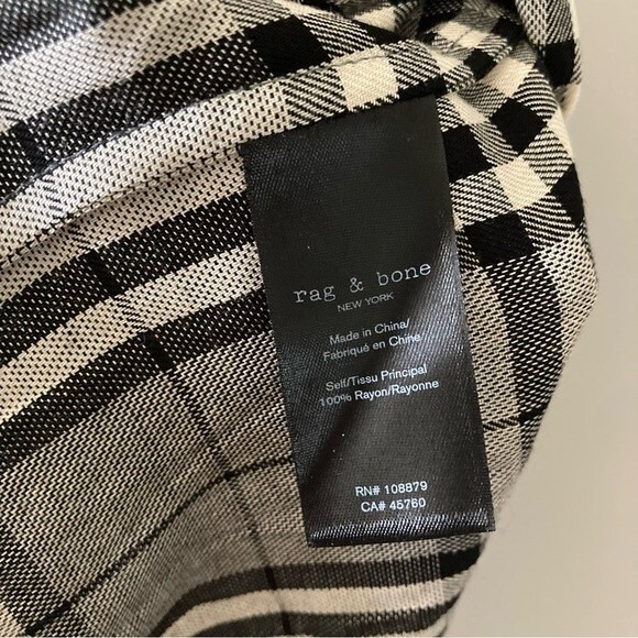 Rag‎ & Bone Amber Plaid Front Twist Dress Size 00 - Picture 12 of 12